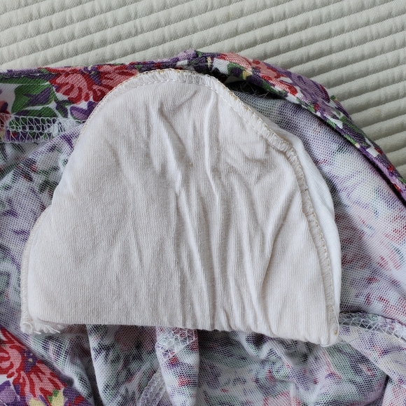 Fair Set Petite Floral House Dress Vintage Size Medium Drop Waist 80s 90's Pink - Picture 9 of 10